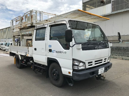 軌陸垂直作業台付きWキャブ車 | 中古販売 | 軌陸車テック株式会社